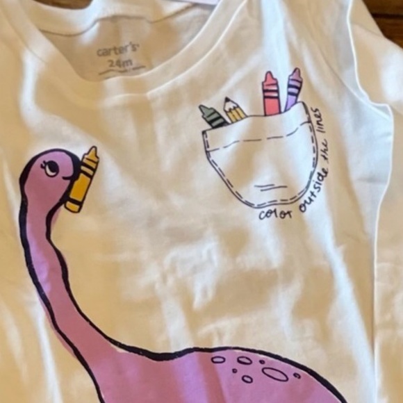 Set of 2 Girls long sleeve graphic T-shirts. Size 24M - Picture 6 of 9